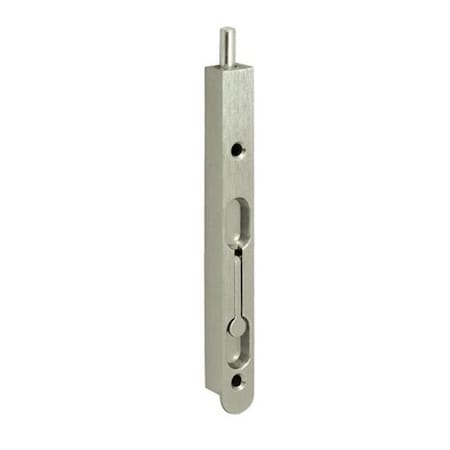 Dendesigns 7 in. Flush Bolt; Satin Nickel - Zinc DE947243